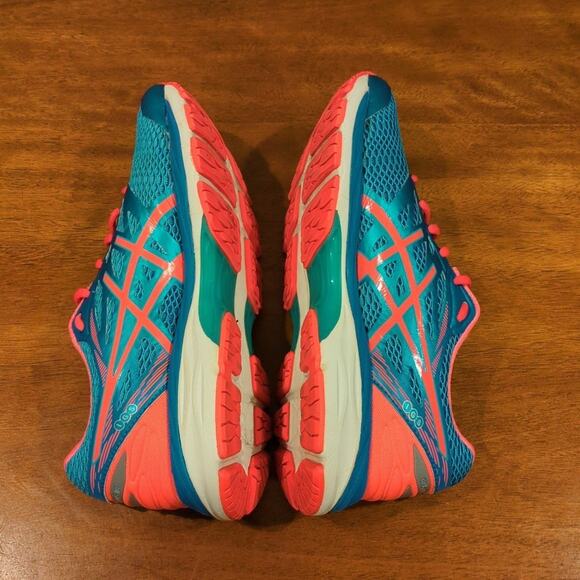 Asics GEL-Cumulus 18 Metallic Blue Orange Running Shoes size 7 - Picture 7 of 7